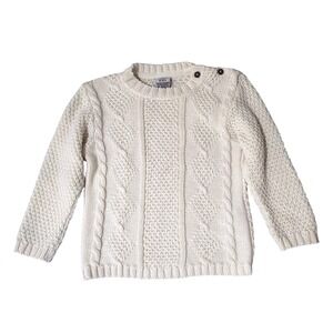 Charanga Fisherman Sweater Preppy Toddler 18 24 Mos 80-86 cm‎ Spain Ivory Cotton